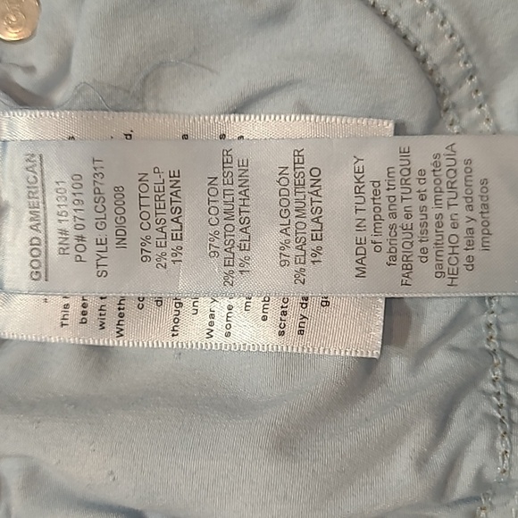 Good American Jeans Women's sz 4/27 Good Leg Crop Mid Rise Indigo Denim Jeans - Picture 7 of 14